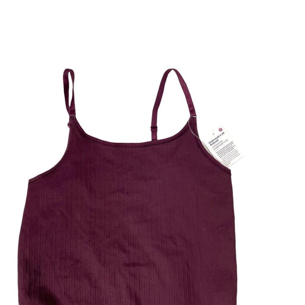 NEW Lululemon Underneath It All Bodysuit Size M burgundy Dark Adobe - Picture 4 of 9